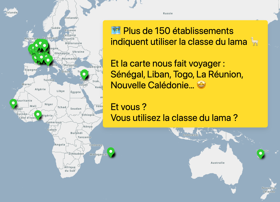 La carte des utilisateurs nous fait voyager