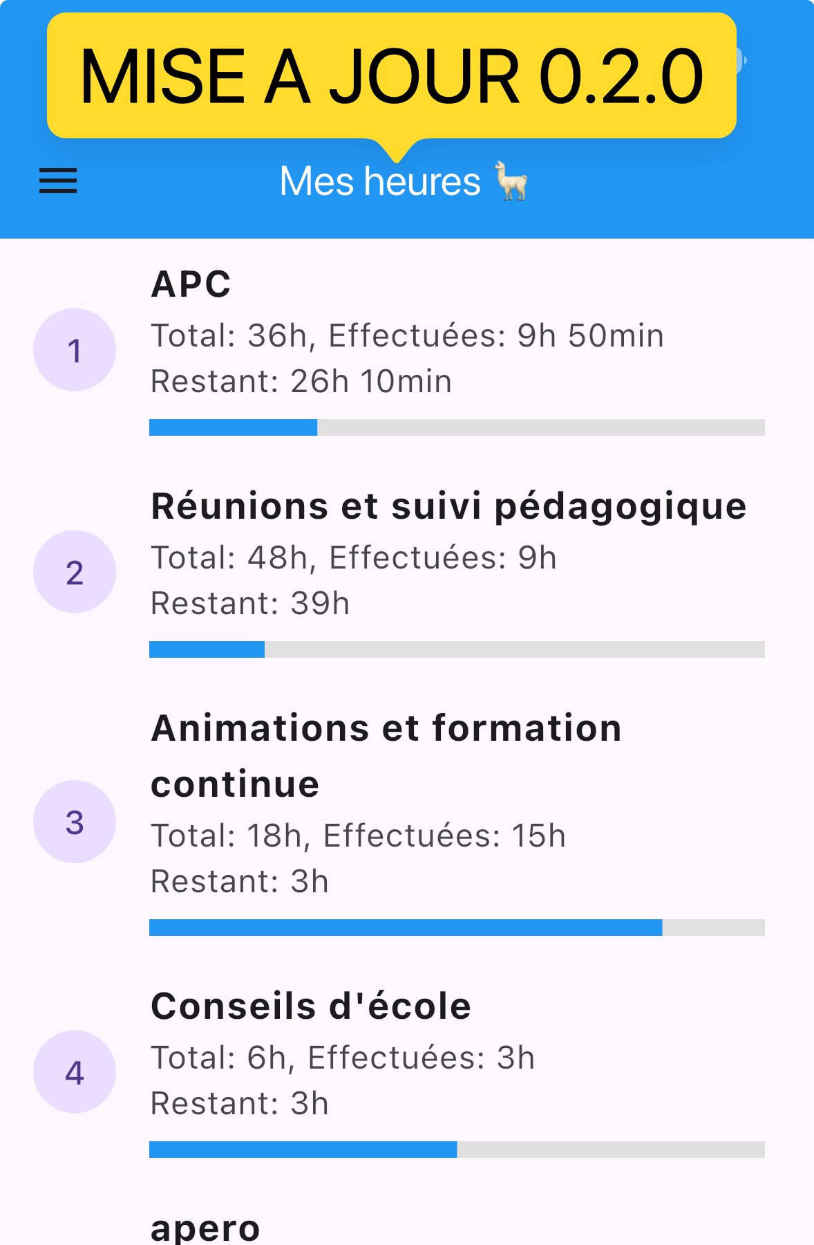 MES HEURES v.0.2.0