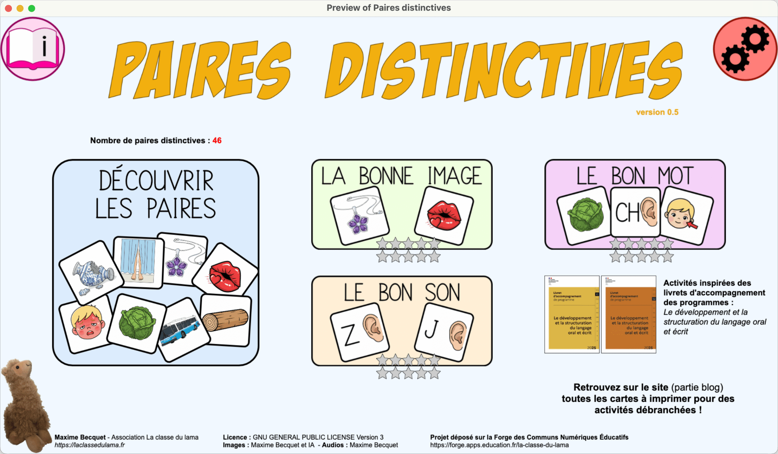 Paires distinctives