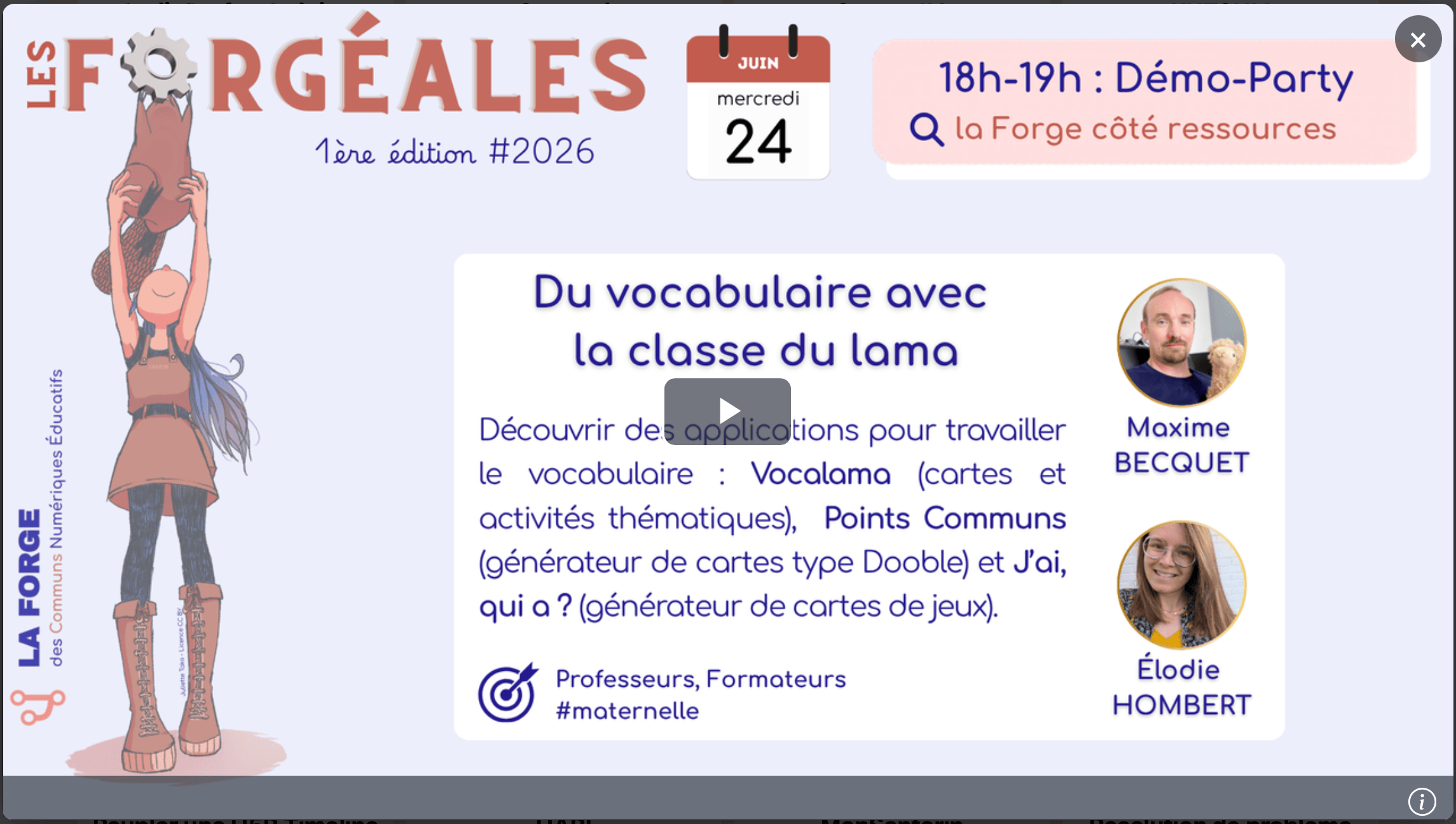 Replay « Du vocabulaire avec la classe du lama »