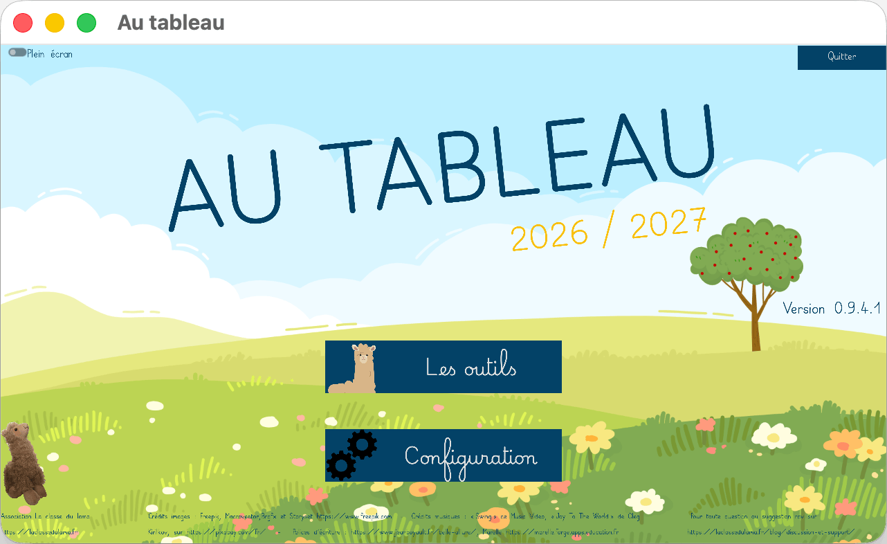 AU TABLEAU 2026-2027